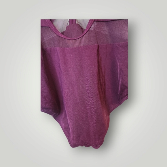 Jets Austalia Jessika Allen Plunge One Piece maroon bodysuit size 8 - Picture 7 of 16